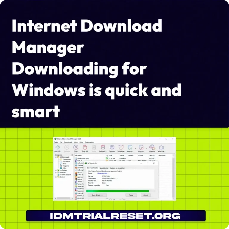 internet download manager (idm) downloading for windows is quick and smart